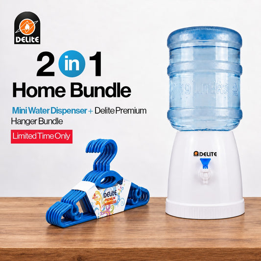 2 in 1 Bundle ( Mini Water Dispenser + A pack of 6 Premium Hangers )